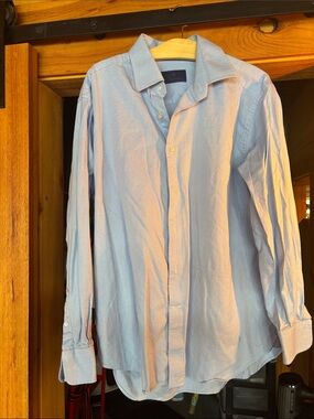 Light Blue Men's Button-Down David Donahue